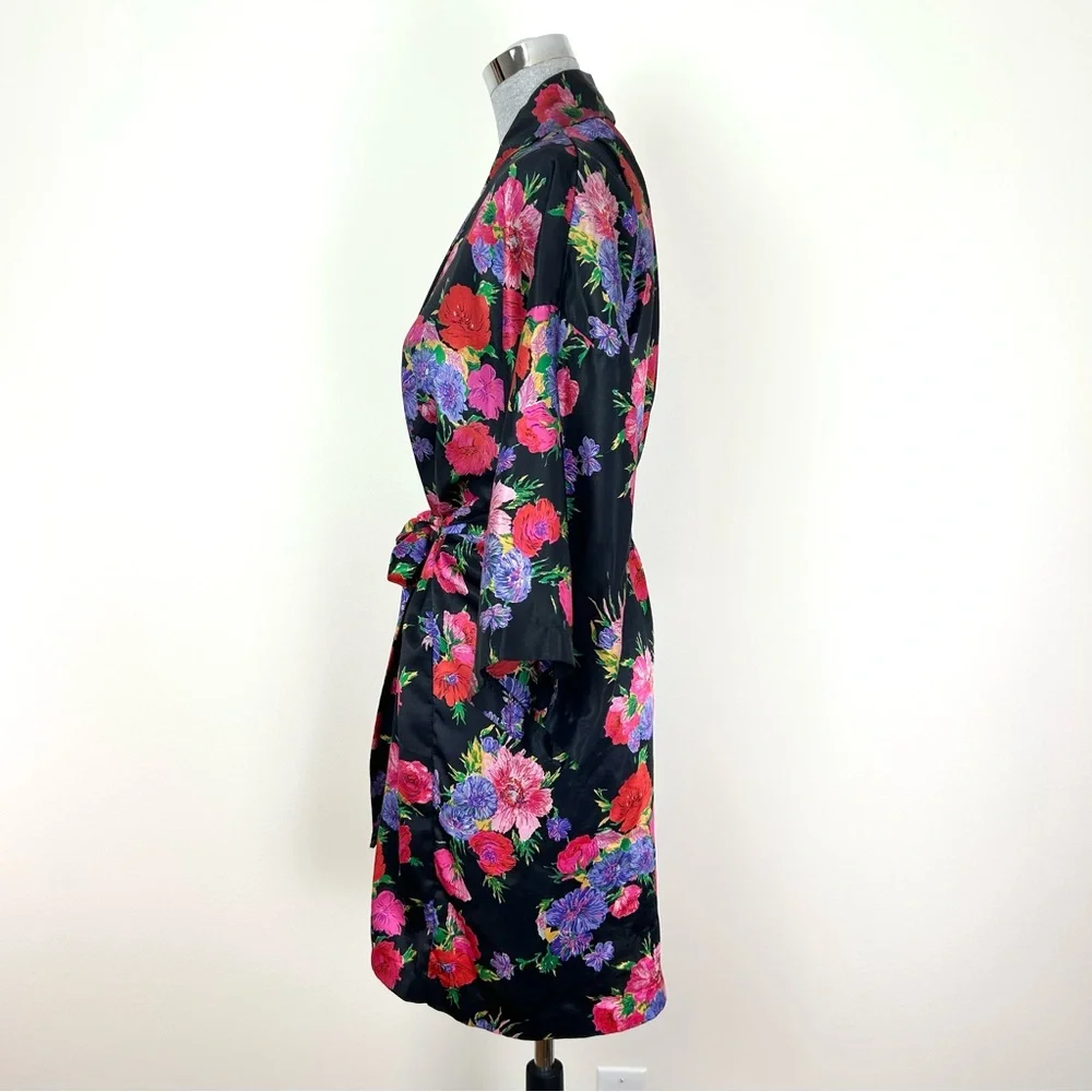 Vintage California Dynasty Satin Floral Robe‎ - Picture 6 of 11